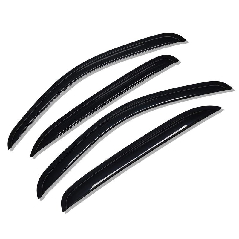 Lightronic Extra Durable Outside-Mount Auto Vent Window Visor, Fits 2007-2014 Chevrolet Tahoe & GMC Yukon, UV Protection Rain Guard, Original Wind Deflector, No-Drill Easy Install, Dark Smoke, 4Pcs - Image 3
